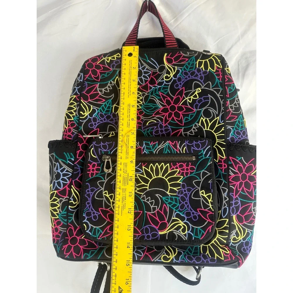 NWOT Sakroots Rainbow Floral Embroidered Convertible Backpack‎